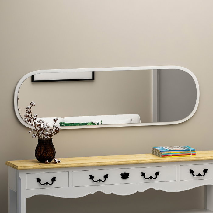 Hanah Home Espejo Magnum - White, Blanco, MDF, 40x120x2.2 cm
